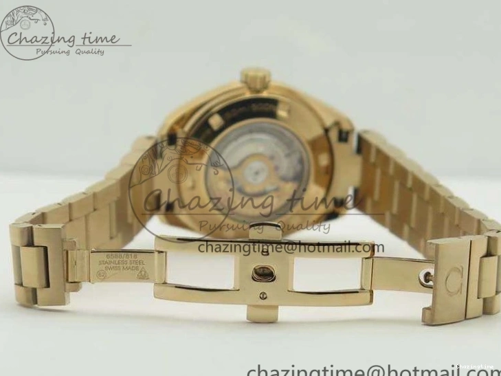 0209 Bright Aqua Terra Ladies 35mm RG V6F Best Edition Brown Dial On RG Bracelet A 8101